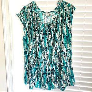 LIZ CLAIBORNE | Teal Sleeveless Top - 3X